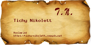 Tichy Nikolett névjegykártya